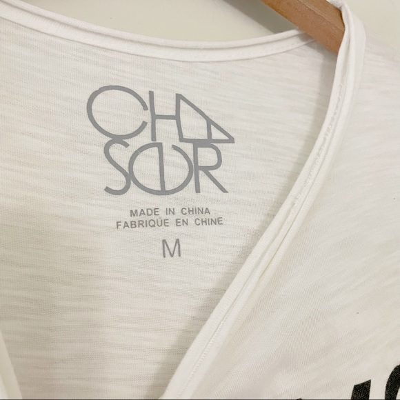 Chaser Thank You Wine Tee in White - Picture 5 of 11